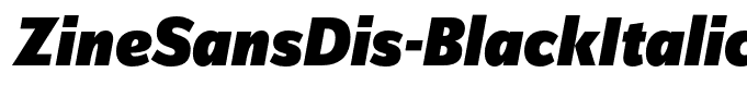 ZineSansDis-BlackItalic