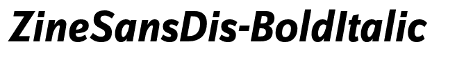 ZineSansDis-BoldItalic