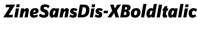 ZineSansDis-XBoldItalic