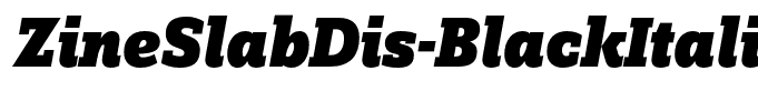 ZineSlabDis-BlackItalic