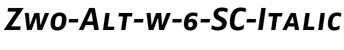 Zwo-Alt-w-6-SC-Italic
