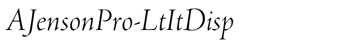 AJensonPro-LtItDisp