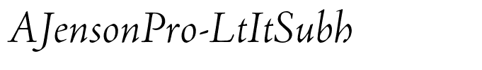 AJensonPro-LtItSubh