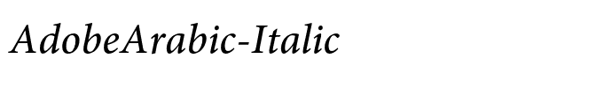 AdobeArabic-Italic