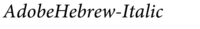 AdobeHebrew-Italic