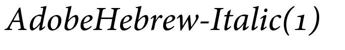 AdobeHebrew-Italic(1)