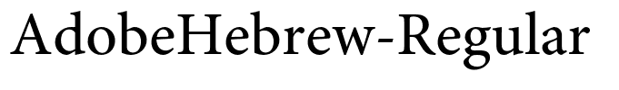 AdobeHebrew-Regular