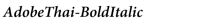 AdobeThai-BoldItalic