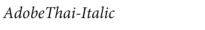 AdobeThai-Italic