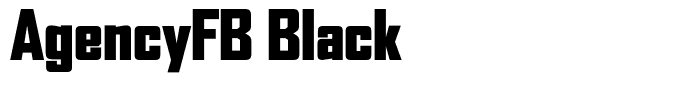 AgencyFB Black