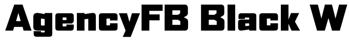 AgencyFB Black Wide