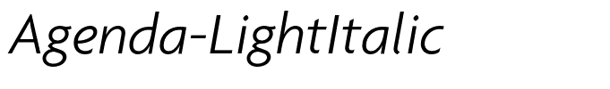 Agenda-LightItalic