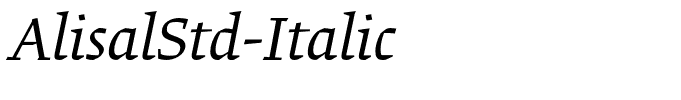 AlisalStd-Italic