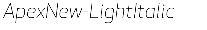 ApexNew-LightItalic