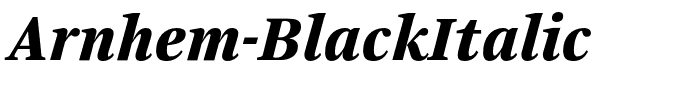 Arnhem-BlackItalic