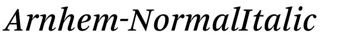 Arnhem-NormalItalic