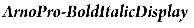 ArnoPro-BoldItalicDisplay