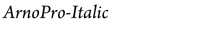 ArnoPro-Italic