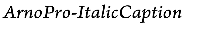 ArnoPro-ItalicCaption