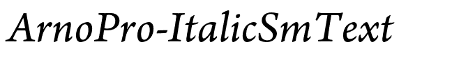 ArnoPro-ItalicSmText