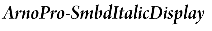ArnoPro-SmbdItalicDisplay