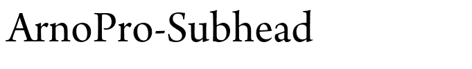 ArnoPro-Subhead