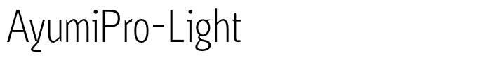 AyumiPro-Light