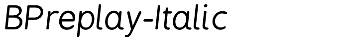 BPreplay-Italic