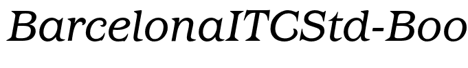 BarcelonaITCStd-BookItalic