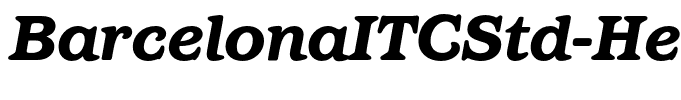 BarcelonaITCStd-HeavyItalic