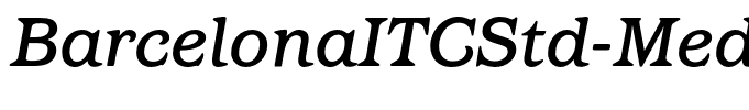 BarcelonaITCStd-MediumItalic