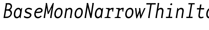 BaseMonoNarrowThinItalic