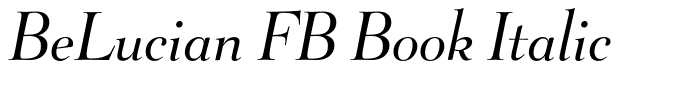 BeLucian FB Book Italic