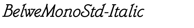 BelweMonoStd-Italic