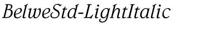 BelweStd-LightItalic