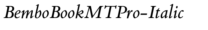 BemboBookMTPro-Italic