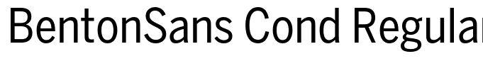 BentonSans Cond Regular