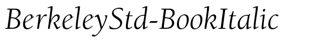 BerkeleyStd-BookItalic