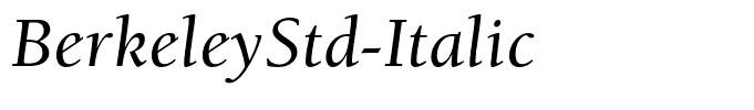 BerkeleyStd-Italic