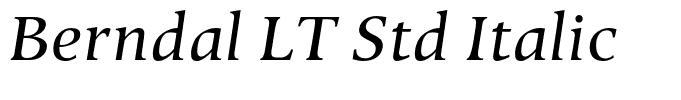 Berndal LT Std Italic