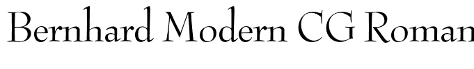 Bernhard Modern CG Roman