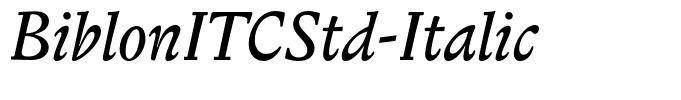 BiblonITCStd-Italic