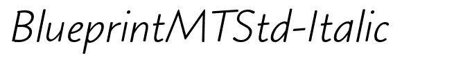 BlueprintMTStd-Italic