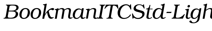 BookmanITCStd-LightItalic