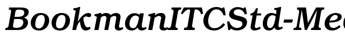 BookmanITCStd-MediumItalic