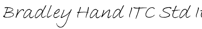 Bradley Hand ITC Std Italic