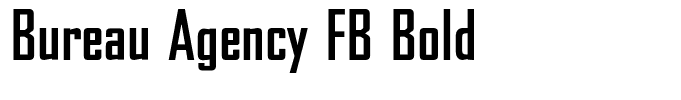 Bureau Agency FB Bold