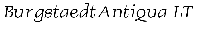 BurgstaedtAntiqua LT Std Italic