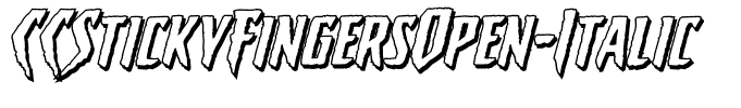 CCStickyFingersOpen-Italic