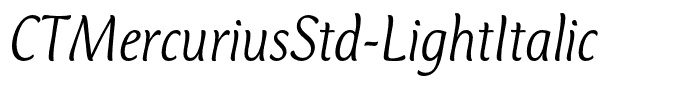 CTMercuriusStd-LightItalic